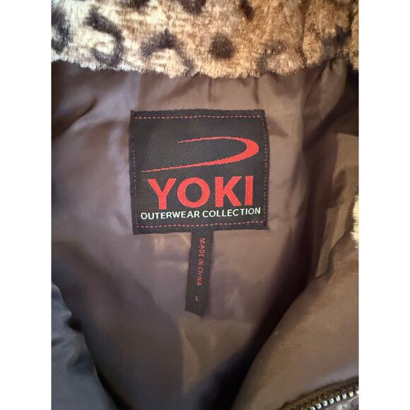 030 Yoki Women's Animal Print Sleeveless Zipper Front Vest Outerwear  Sz L - Picture 3 of 6